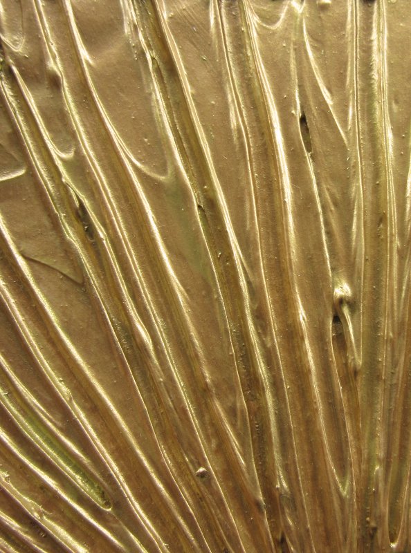 Golden autumn sun textured-mixed-media art in bronze and gold 2