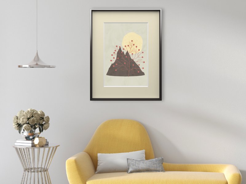 Minimalist landscape with a mountain 5