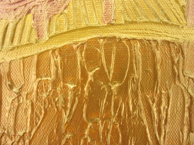 Textured mixed media art of a landscape in the golden summer sun 2