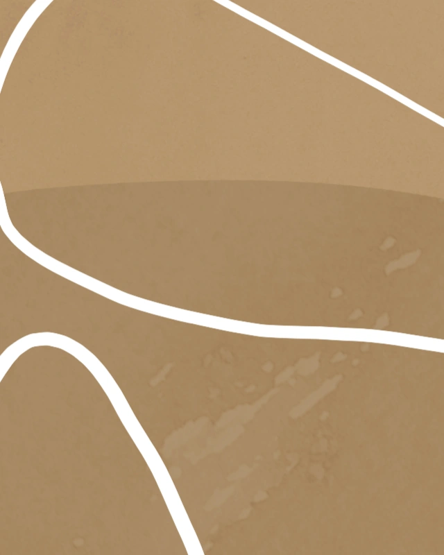 Minimalist line art of a Ginkgo branch in warm beige colors 4