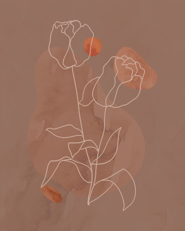 Minimalist illustration of a flower 2
