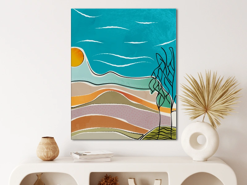 Abstract landscape in summer colors 1