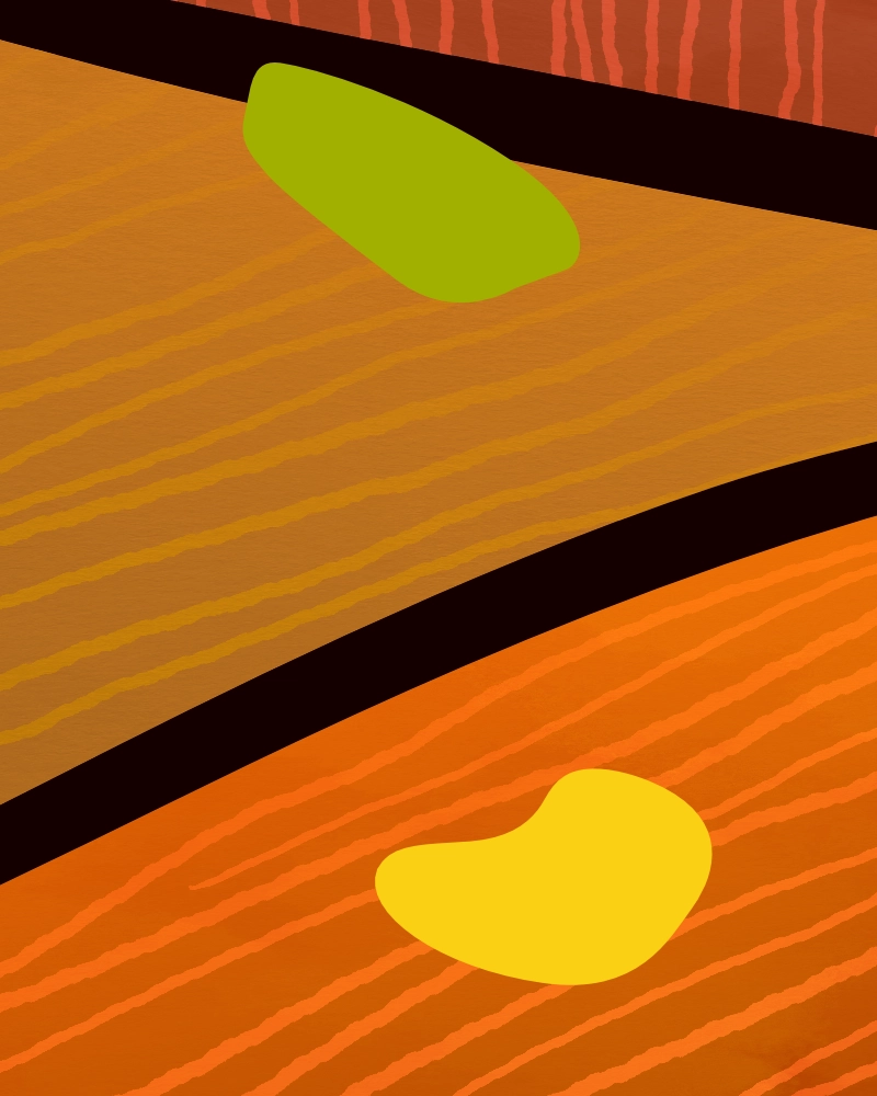 Abstract autumn landscape featuring a tree with falling leaves 1 detail 7