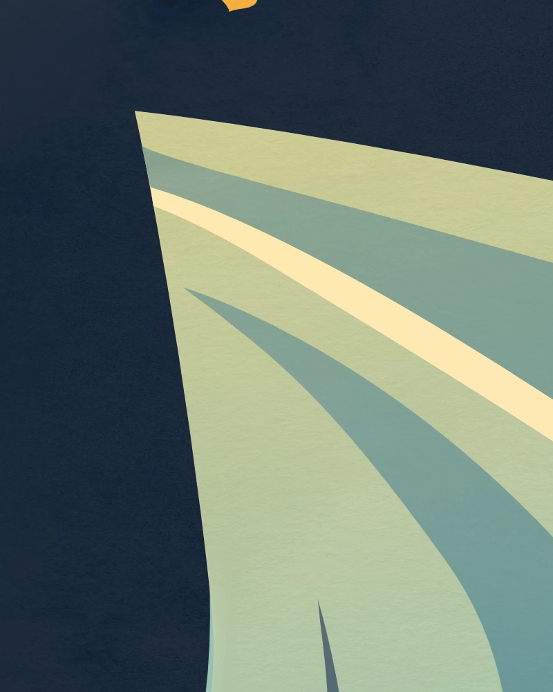 Follow the road into the sunset abstract retro style landscape 4 detail 8