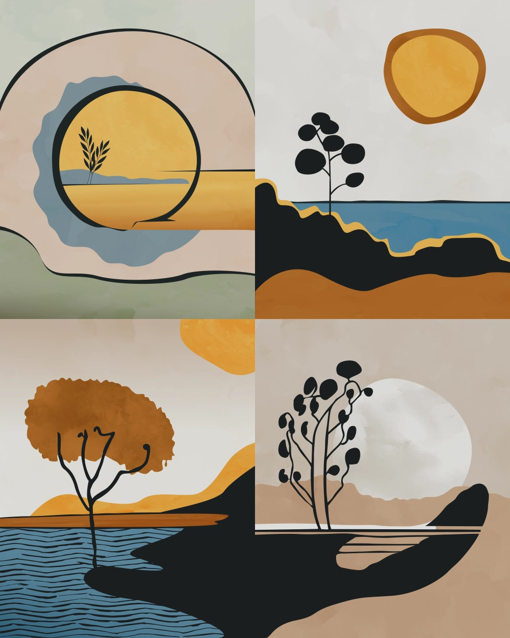 Week 23-2023: Four minimalist landscapes