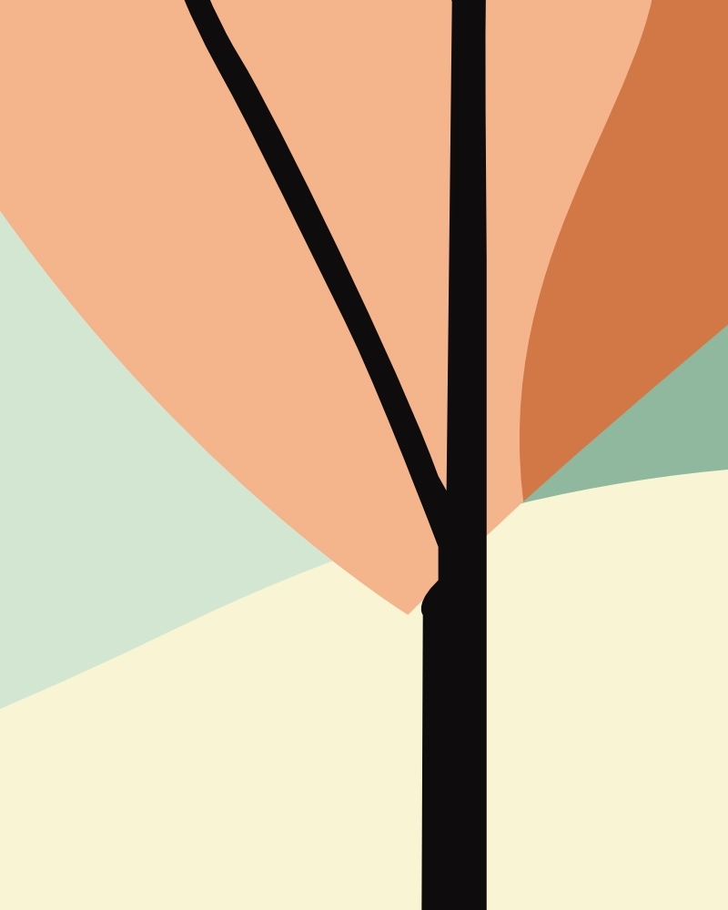 Minimalist landscape with a stylized tree 23 detail 6