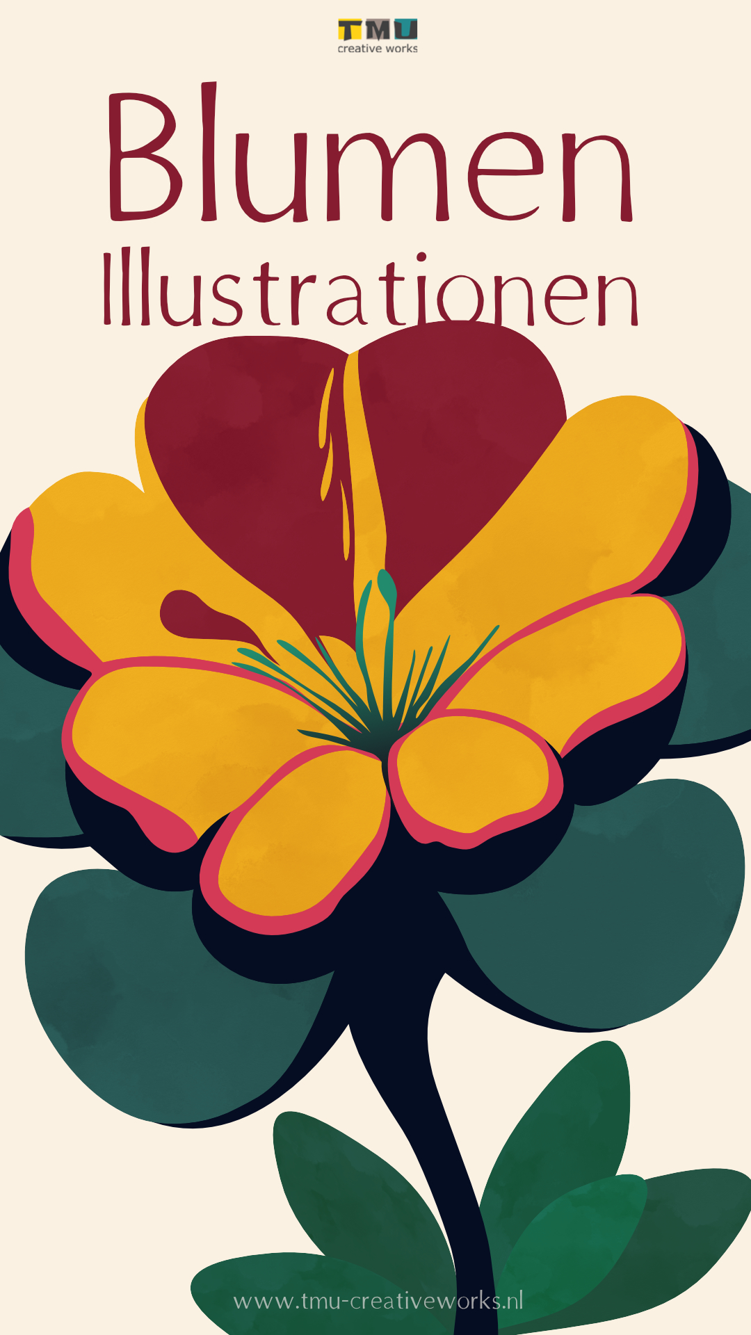 Moderne Blumen-Illustrationen