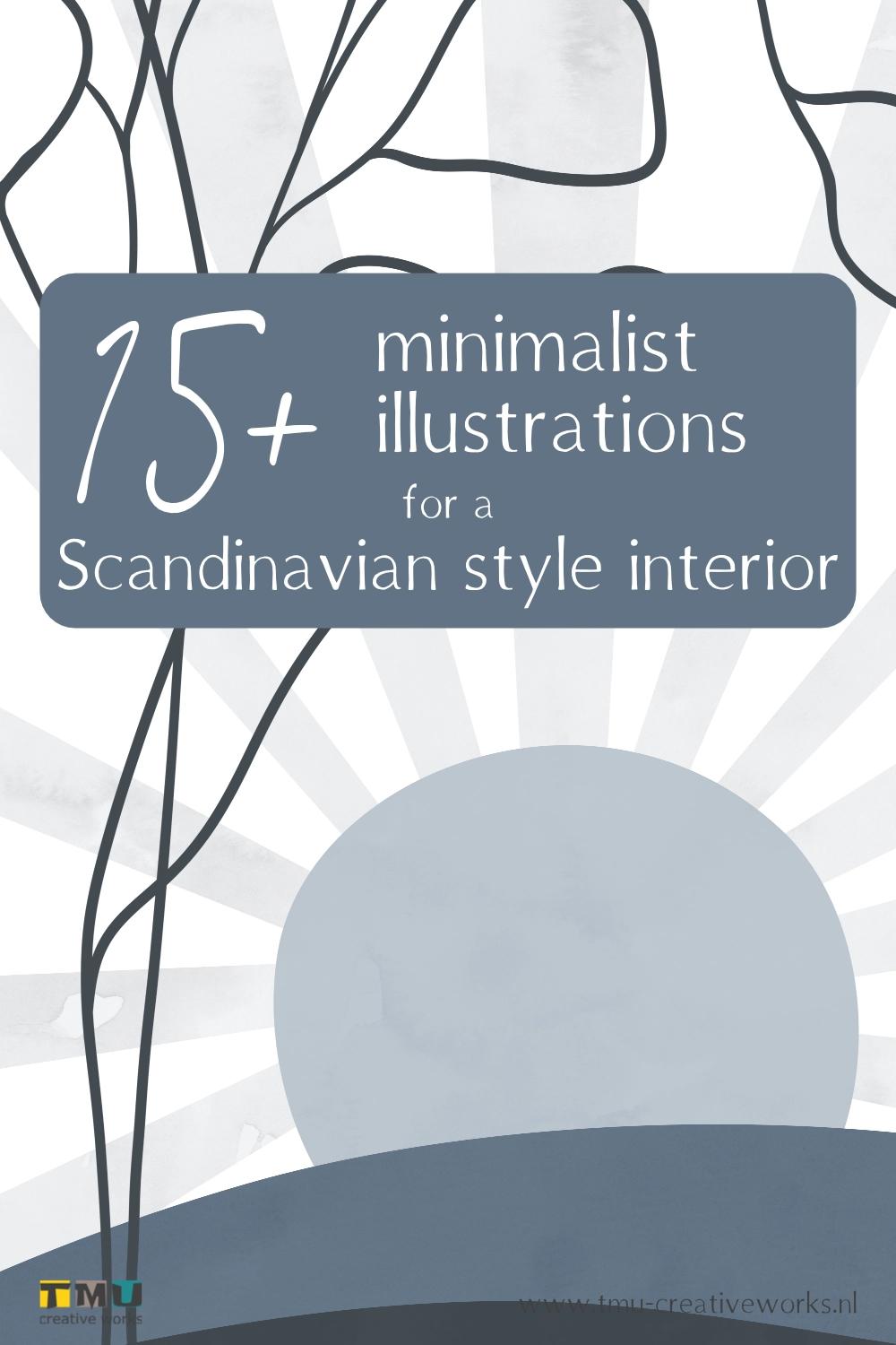 15+ minimalist illustrations for a scandinavian style interior