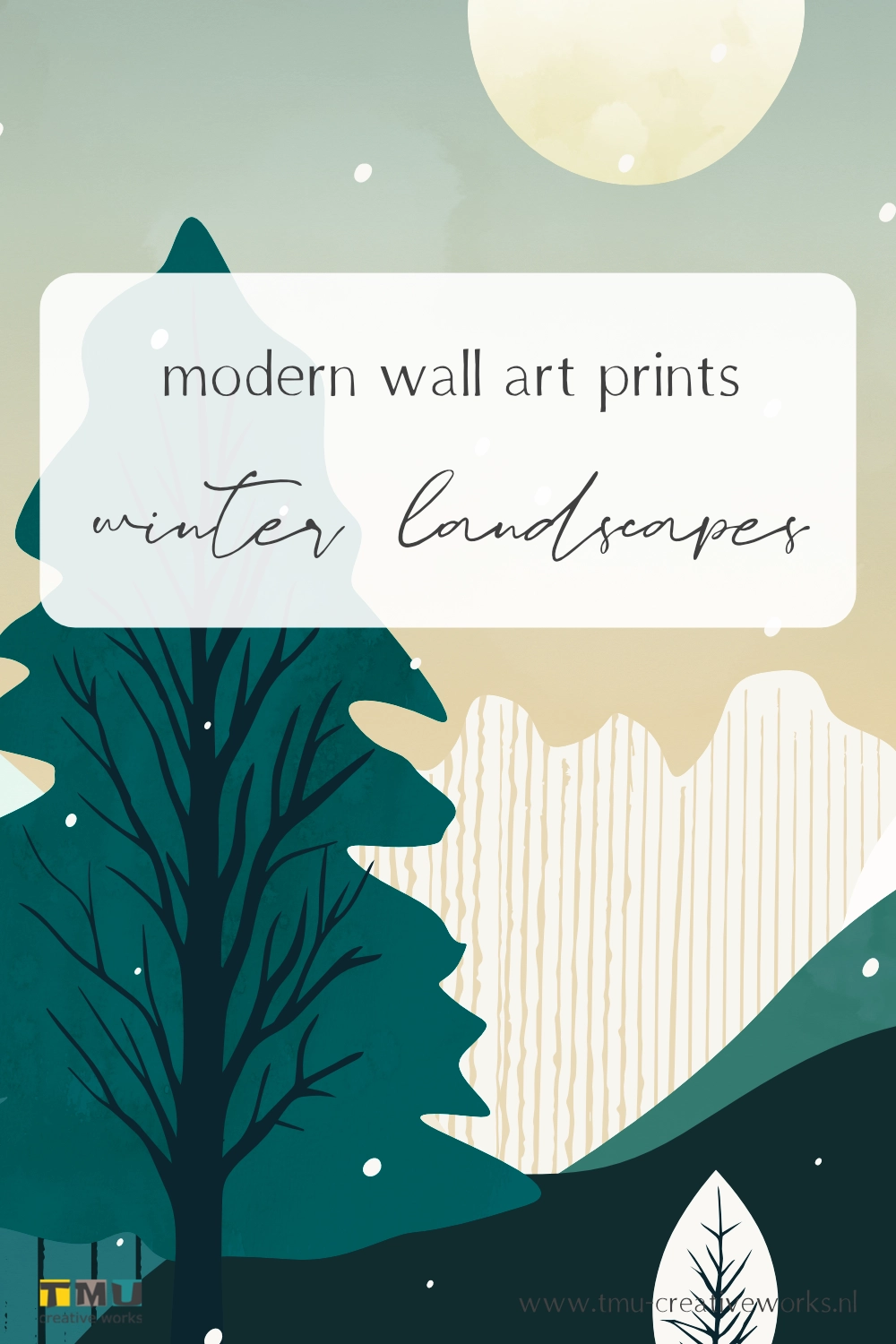 Modern wall art prints: Winter landscapes