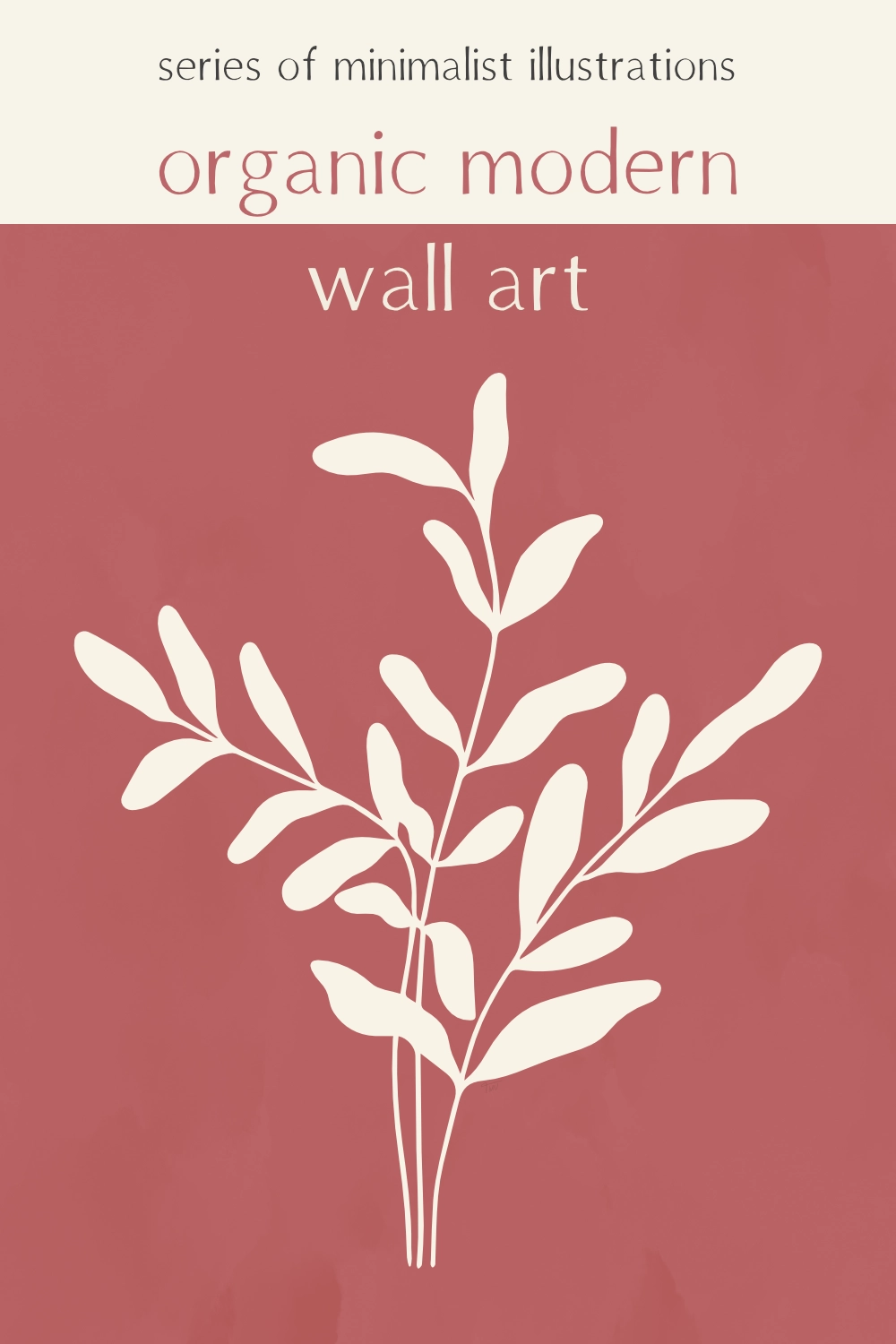 Organic modern wall art minimalist illustrations series