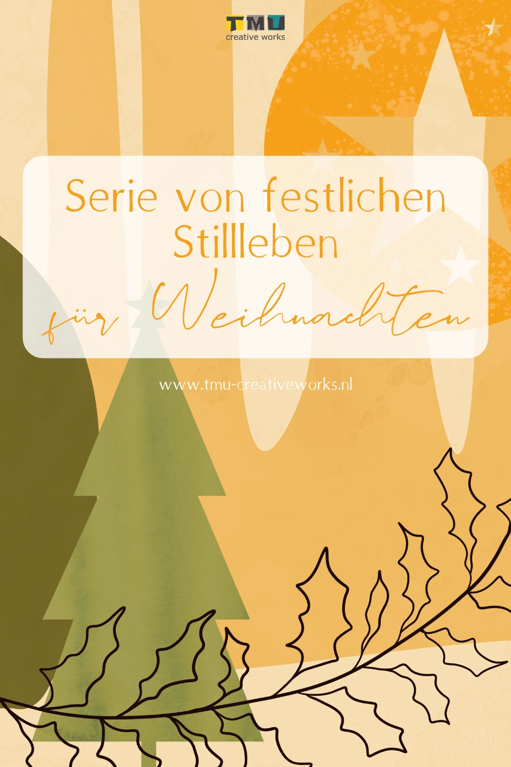 Serie von festlichen Stillleben für Weihnachten